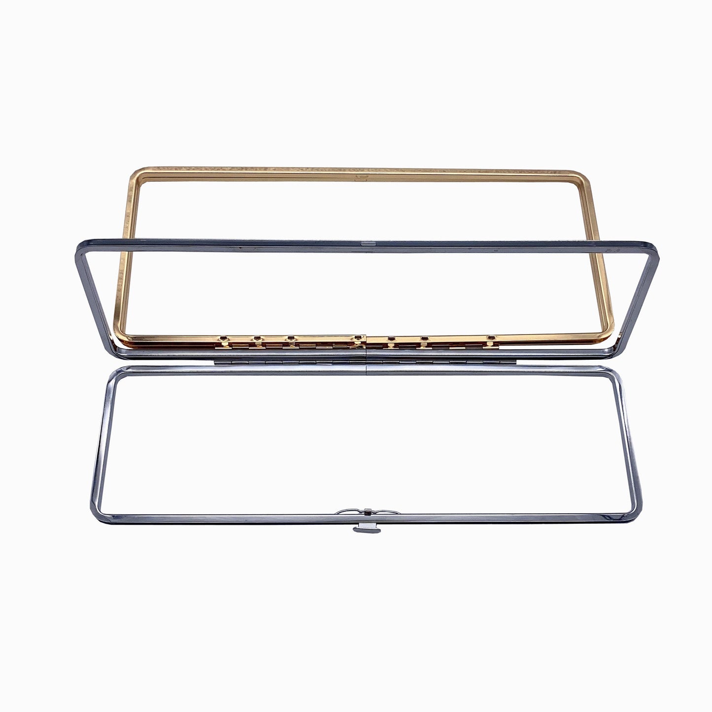 High Quality 7.9 Inch Gold Square Shape Kiss Lock Frames Clutch Box Frame-109