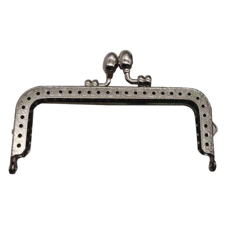 8.5-20.5cm Light Gold Metal Square Purse Frame KissLock Hardware-100