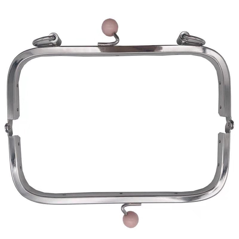 Customized Silver Purse Frame Handle Bag Accessories Metal Kiss Clasp Lock Purse Frame Square Shape Purse Frame-99