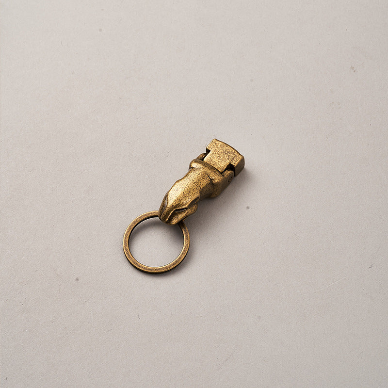 3d High-end Leopard Head Car Waist Hanging Metal Keychain Advertising Promotion Key Ring Pendant-7
