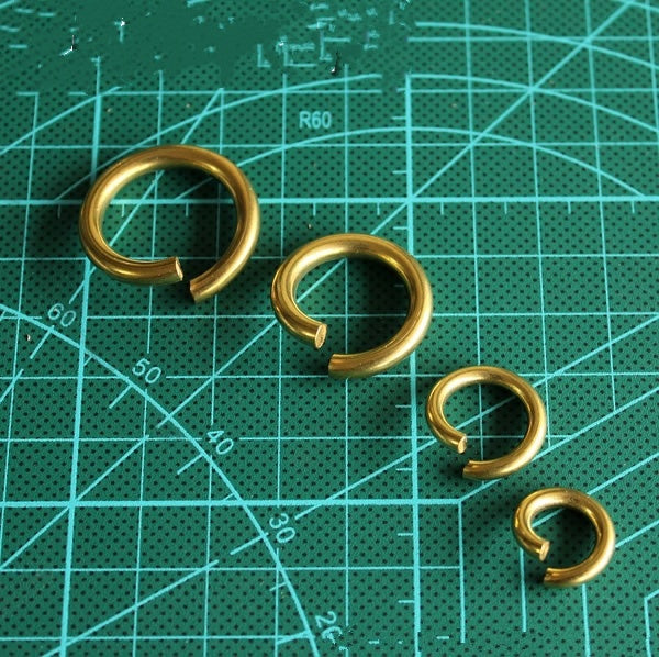 Wholesale 20/26/38/45mm Solid Brass Belt Brass O Ring For Rope Leash-7