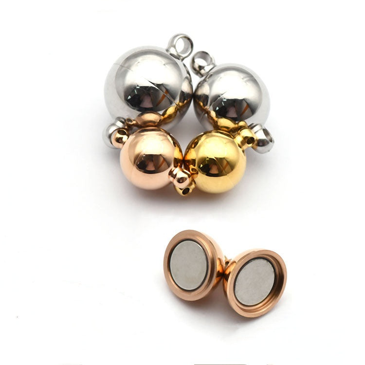 Stainless Steel Plated Matching Heart Magnet Charm Heart Clasp Pendant For DIY Bracelet Jewelry Making-7