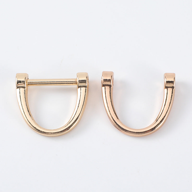 Metal Removable screw D Ring buckle Purse handbag Hardware d rings for handbags-7