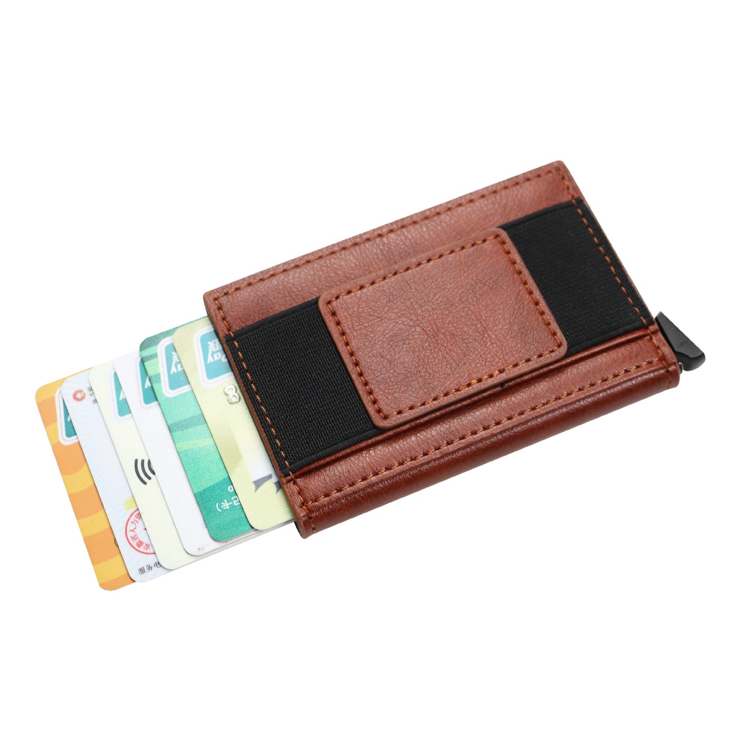 MINIBOOK luxury credit business wallet multi-cards elastic strap card box customize card holder OEM/ODM