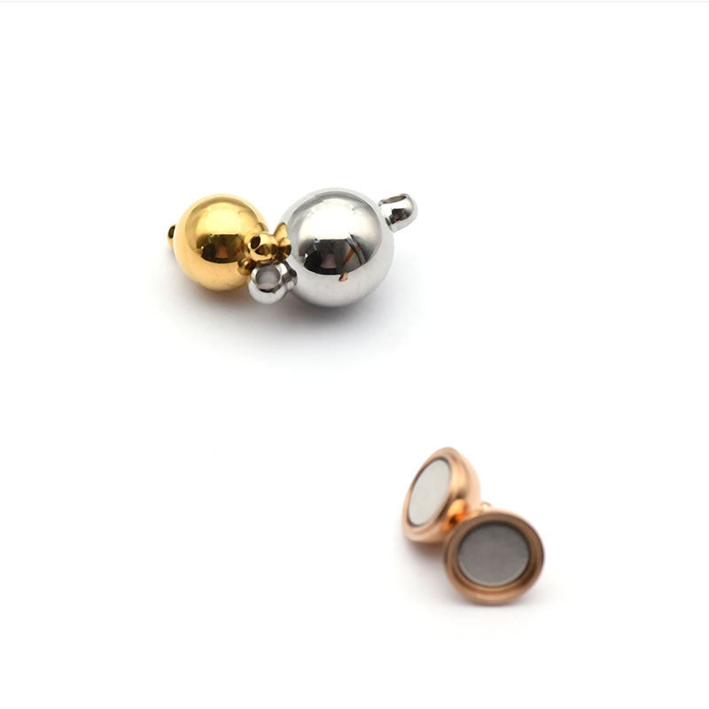 Stainless Steel Plated Matching Heart Magnet Charm Heart Clasp Pendant For DIY Bracelet Jewelry Making-7