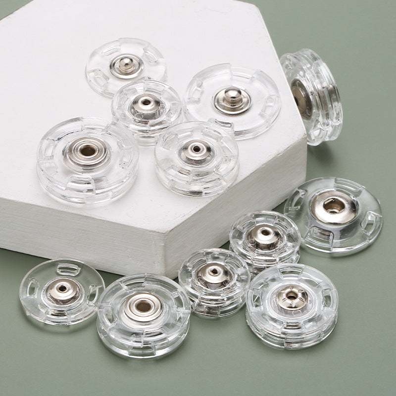 Factory Direct Concealed Plastic ButtonTransparent Invisible Buttons for Women Coat-70