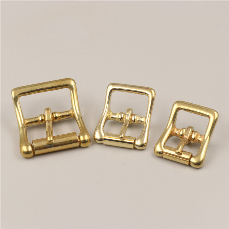 Brass Roller Buckle Single Pin Middle Center Bar Buckle Tri-glide buckle for Leather Craft Bag Strap Dog Collar Adjustment-70