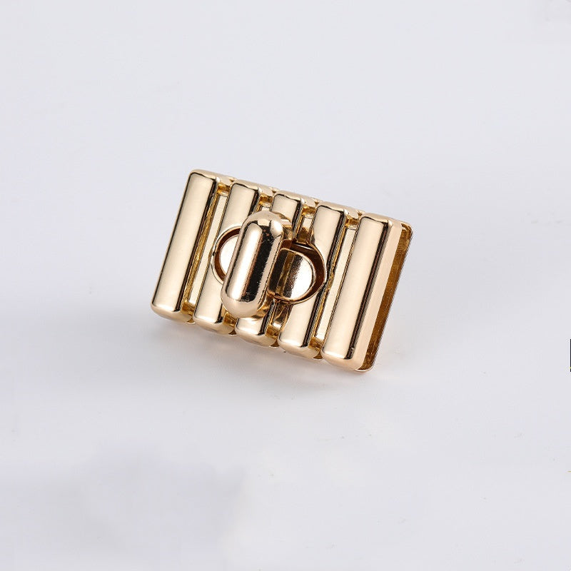 Professional Custom High Quality Light Gold Alloy Twist Push Locks Metal Handbag Turn Lock Hardware Bag Lock Accessories-70
