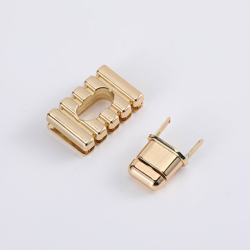 Professional Custom High Quality Light Gold Alloy Twist Push Locks Metal Handbag Turn Lock Hardware Bag Lock Accessories-70