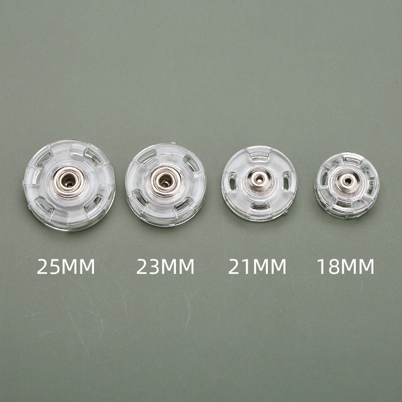 Factory Direct Concealed Plastic ButtonTransparent Invisible Buttons for Women Coat-70