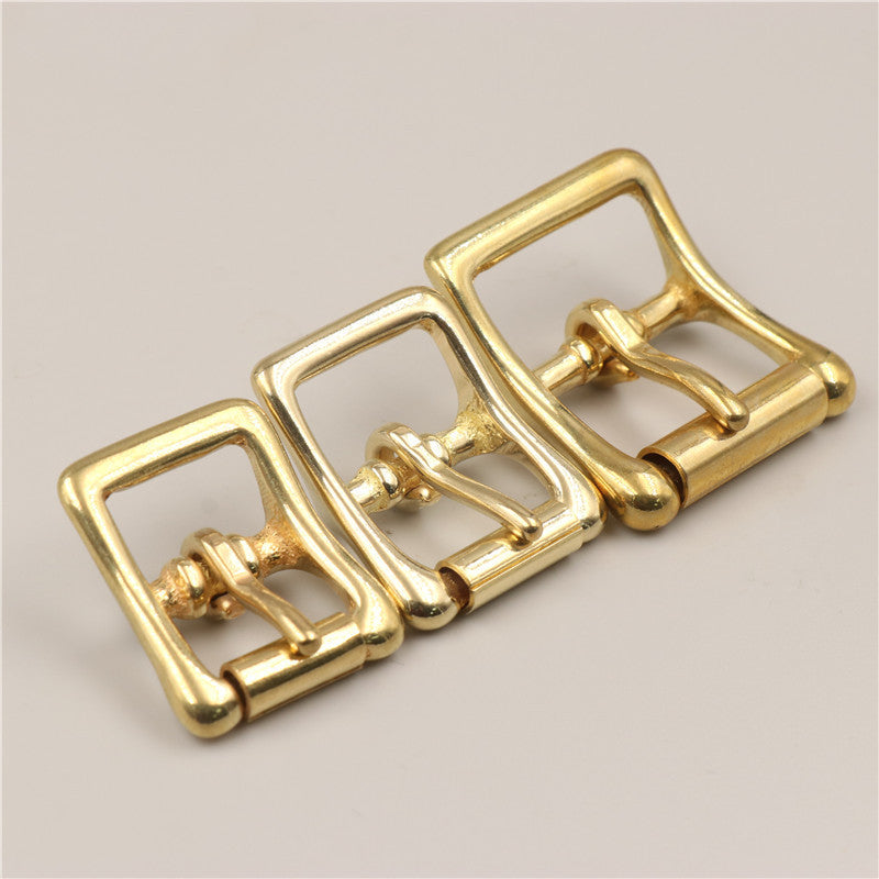 Brass Roller Buckle Single Pin Middle Center Bar Buckle Tri-glide buckle for Leather Craft Bag Strap Dog Collar Adjustment-70