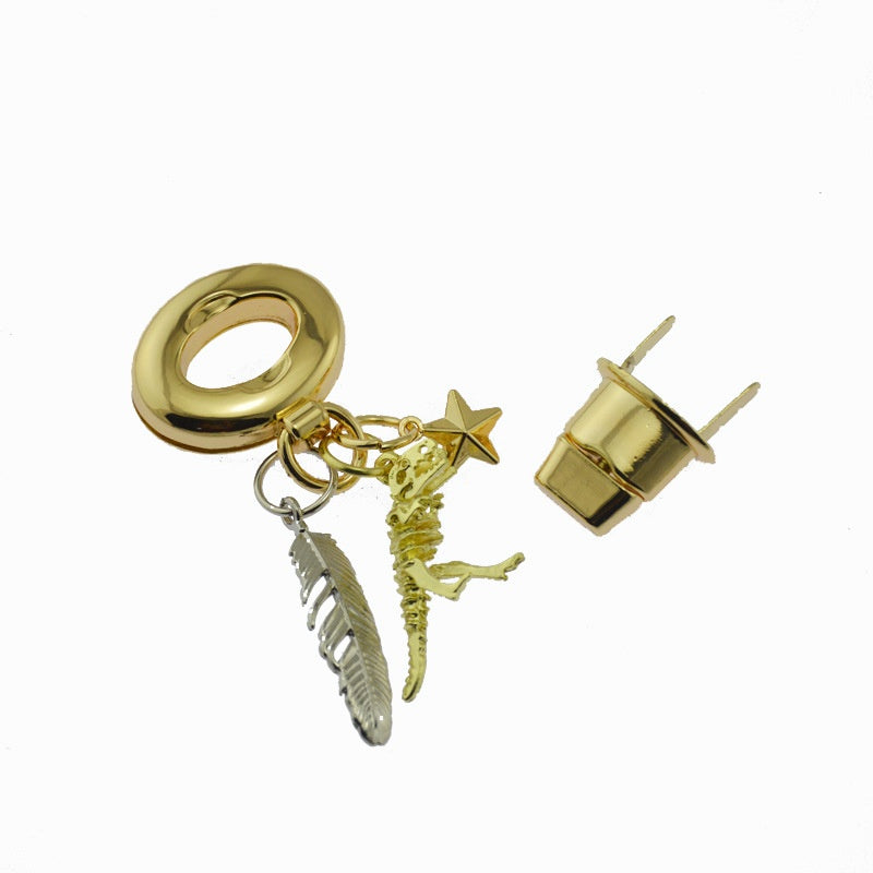Fashionable Zinc Alloy Handbag Accessories DIY Dinosaur Decoration Crafts Bag Buckle Lock-70