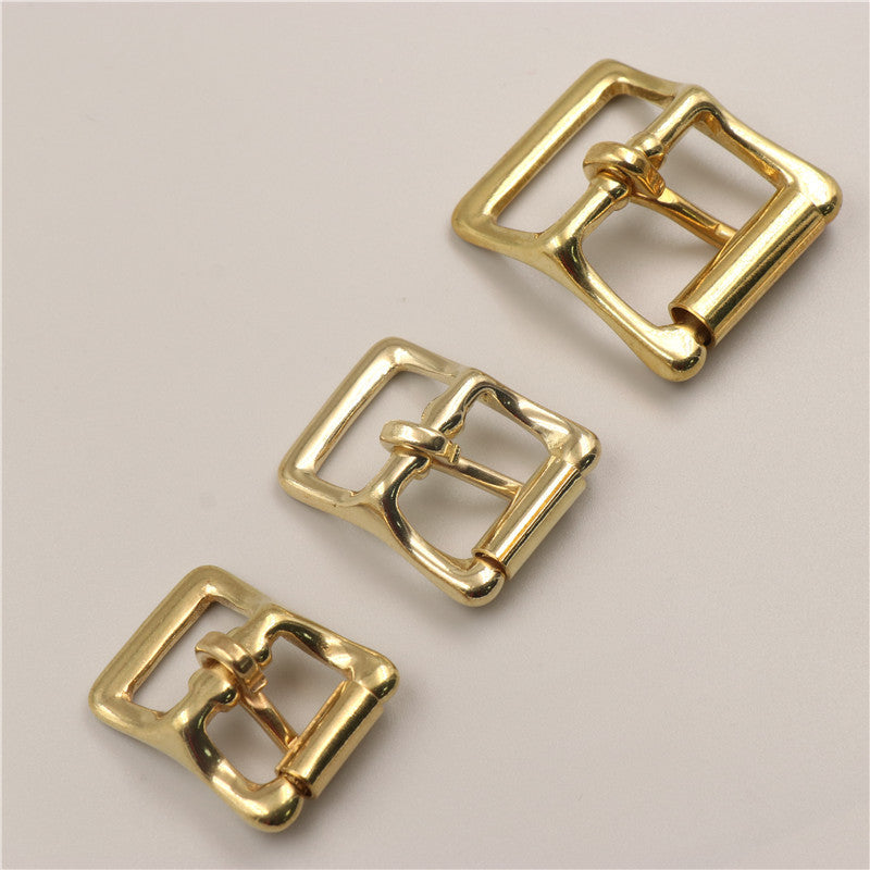 Brass Roller Buckle Single Pin Middle Center Bar Buckle Tri-glide buckle for Leather Craft Bag Strap Dog Collar Adjustment-70
