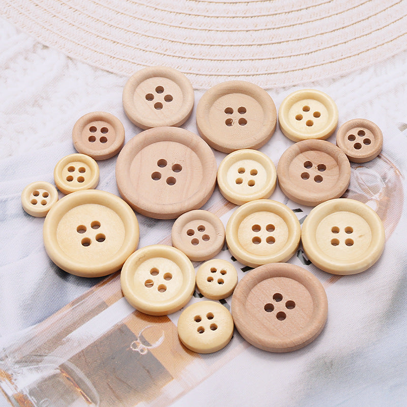 Sustainable Wooden Buttons With Engraved Logo - Perfect for Coat and Clothing Decoration-72