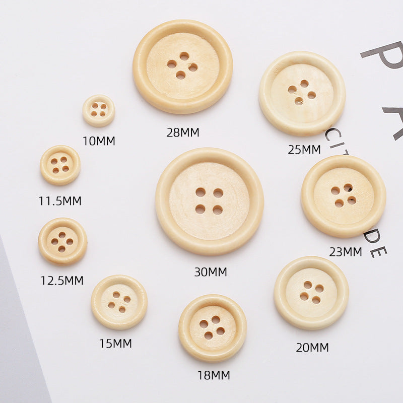 Sustainable Wooden Buttons With Engraved Logo - Perfect for Coat and Clothing Decoration-72
