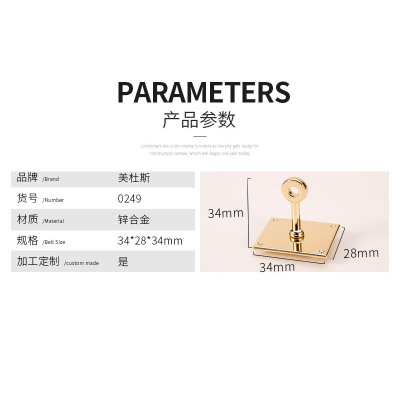 Metal handbag lock handbag accessories bag lock buckle leather bag hardware lock buckle-72