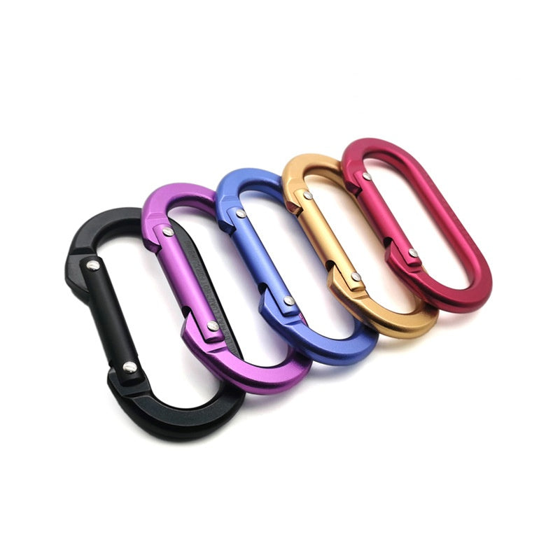 2024Popular Custom High-end Laser Engraved Logo D Shape Snap Tactical Aluminium Hook Carabiners-73