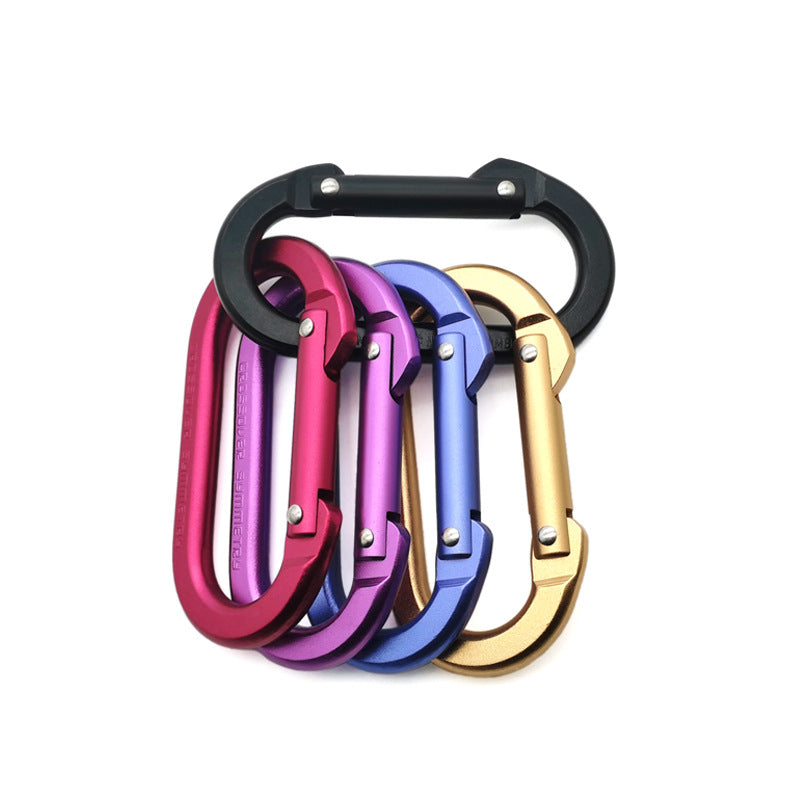 2024Popular Custom High-end Laser Engraved Logo D Shape Snap Tactical Aluminium Hook Carabiners-73
