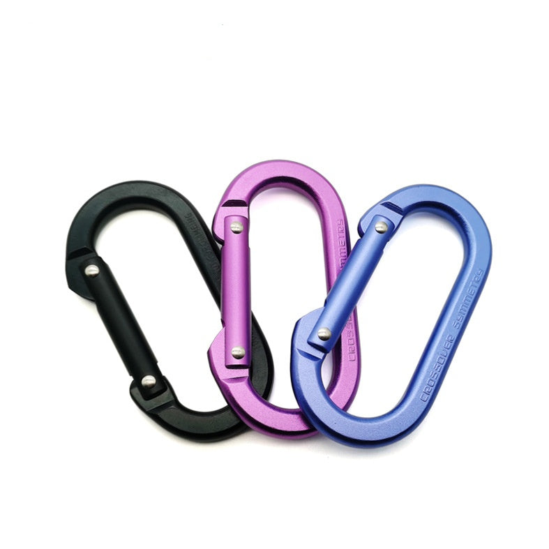 2024Popular Custom High-end Laser Engraved Logo D Shape Snap Tactical Aluminium Hook Carabiners-73
