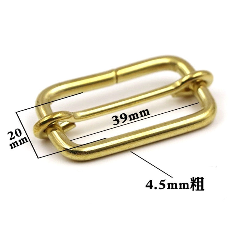 China solid brass tri glide buckle with adjustable pin square tri slider buckle for backpacks straps-73