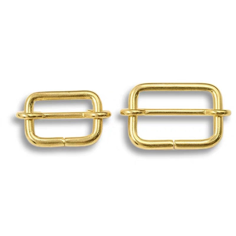 China solid brass tri glide buckle with adjustable pin square tri slider buckle for backpacks straps-73