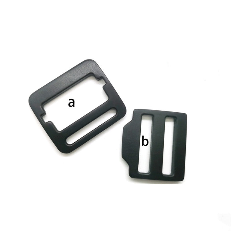 black aluminum 40mm metal buckles for straps ladder lock buckle strap-74