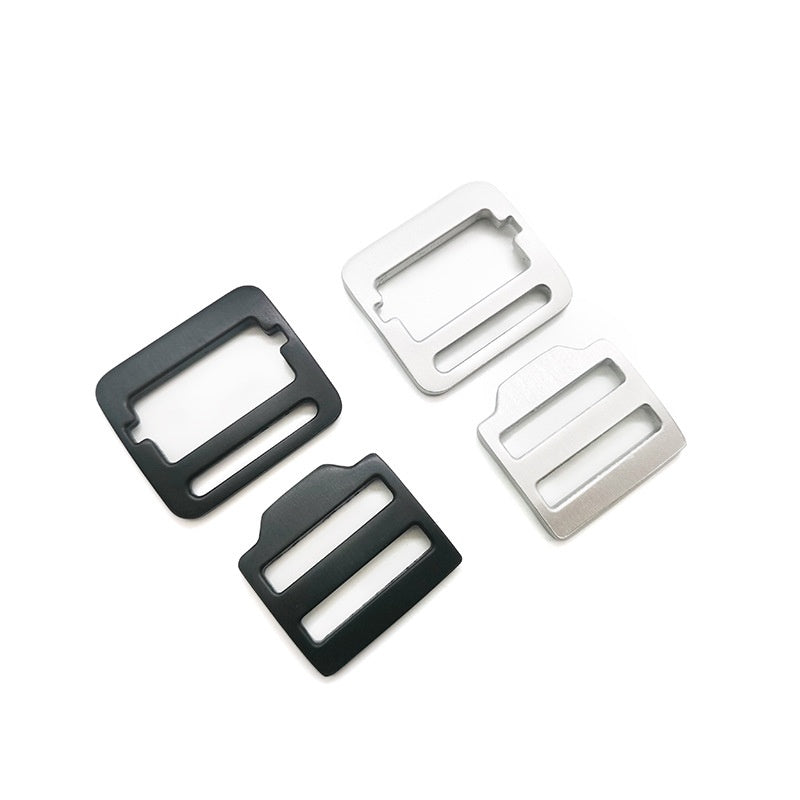 black aluminum 40mm metal buckles for straps ladder lock buckle strap-74
