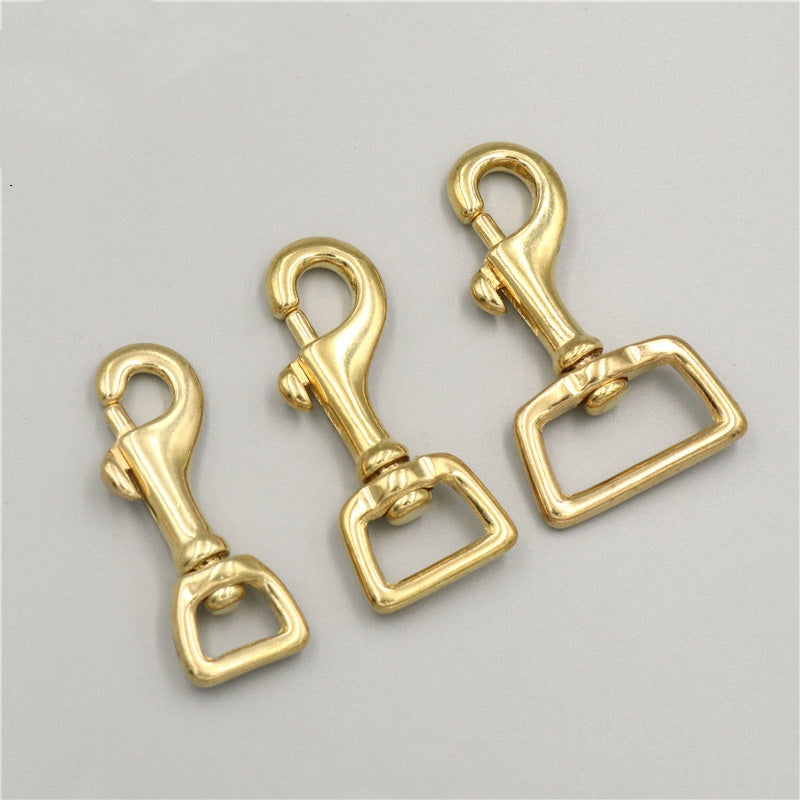 Solid brass hanging swivel snap hook bag parts keychain carabiner bronze hook-77