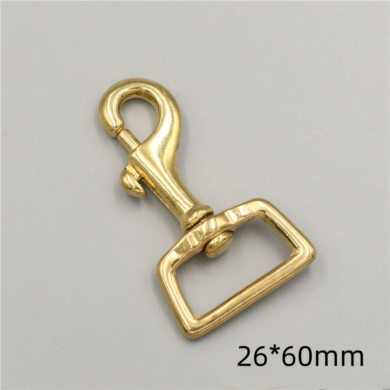 Solid brass hanging swivel snap hook bag parts keychain carabiner bronze hook-77