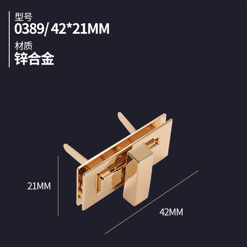 Gold plated metal lock fastener bag hardware twist lock for purse-77