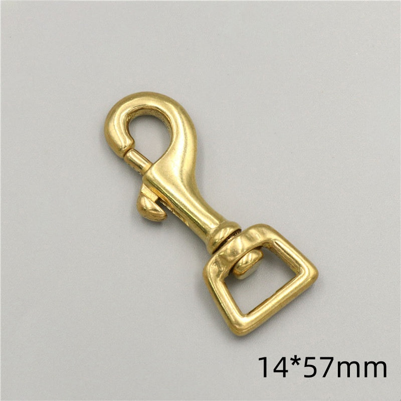 Solid brass hanging swivel snap hook bag parts keychain carabiner bronze hook-77