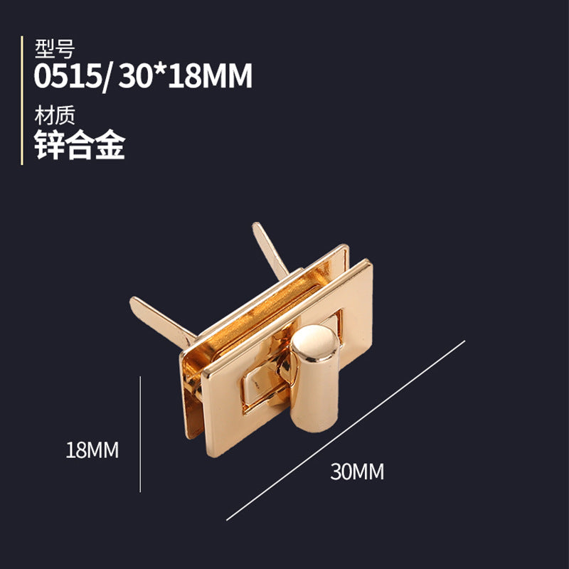 Gold plated metal lock fastener bag hardware twist lock for purse-77
