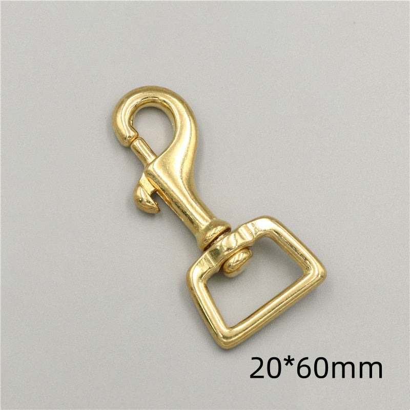 Solid brass hanging swivel snap hook bag parts keychain carabiner bronze hook-77