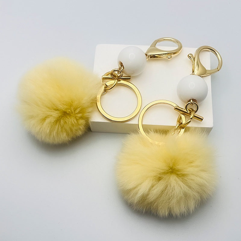 DIY hairball handbag mobile phone case key chain pendant decoration-79