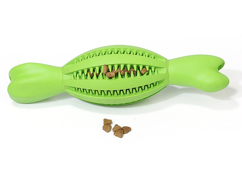 Hot Sale Pet Prodoct Indestructible Durable Chew Dental Natural Rubber Dog Toy Baseball and Rugby Ball With Snack Bone-68