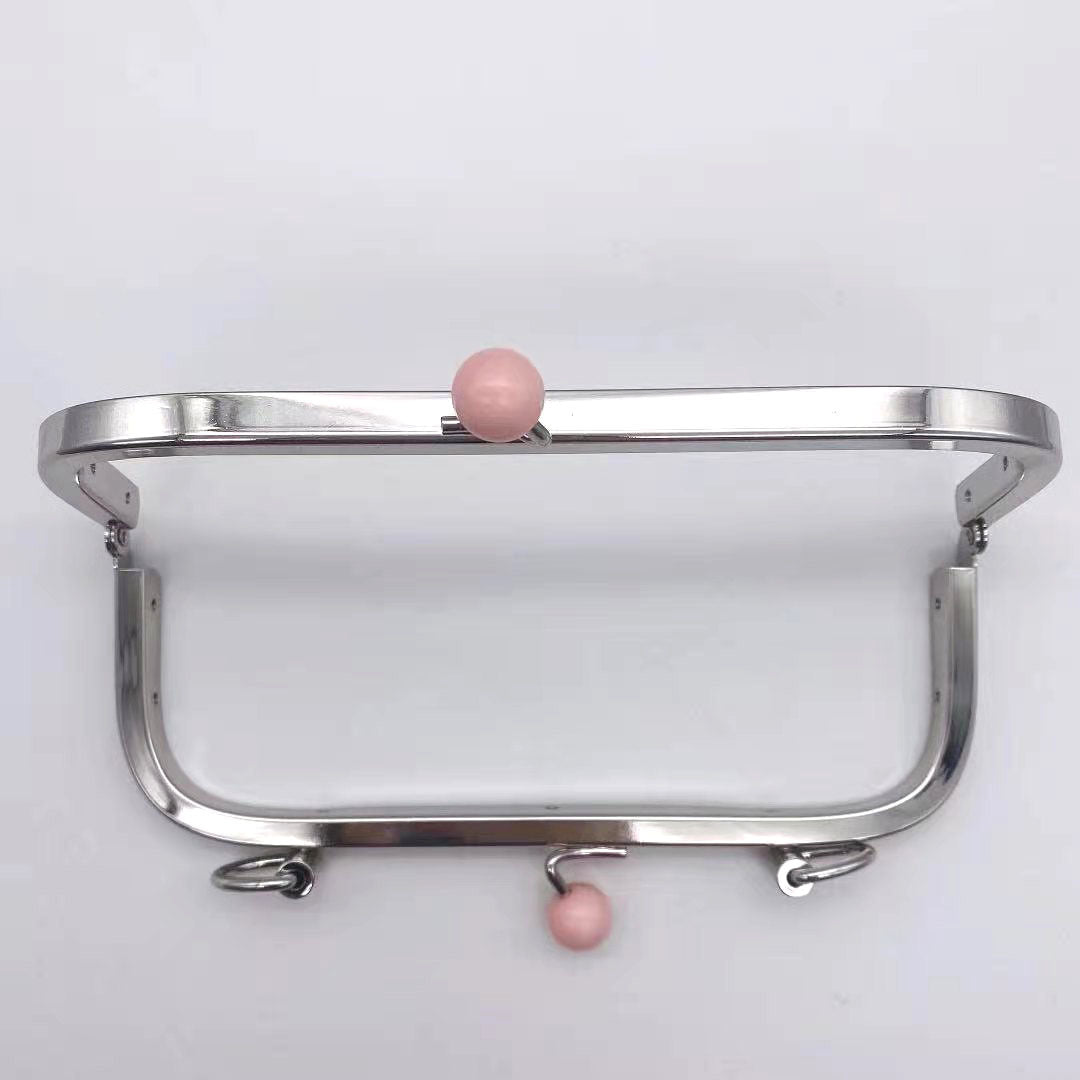 Customized Silver Purse Frame Handle Bag Accessories Metal Kiss Clasp Lock Purse Frame Square Shape Purse Frame-99