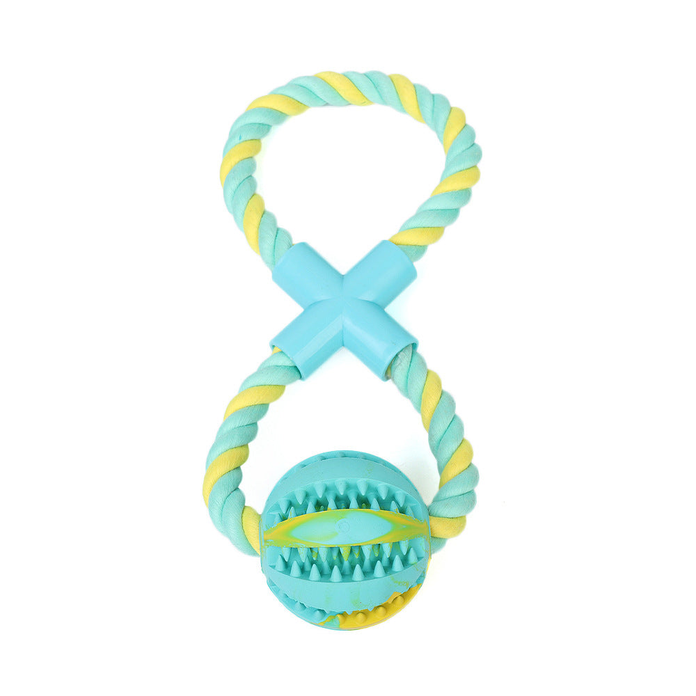Pet Toy Durable Soft Rubber Ball with Cotton Rope Chew Toys Tooth Cleaning Leakage Food Dog Toys Interactive-40