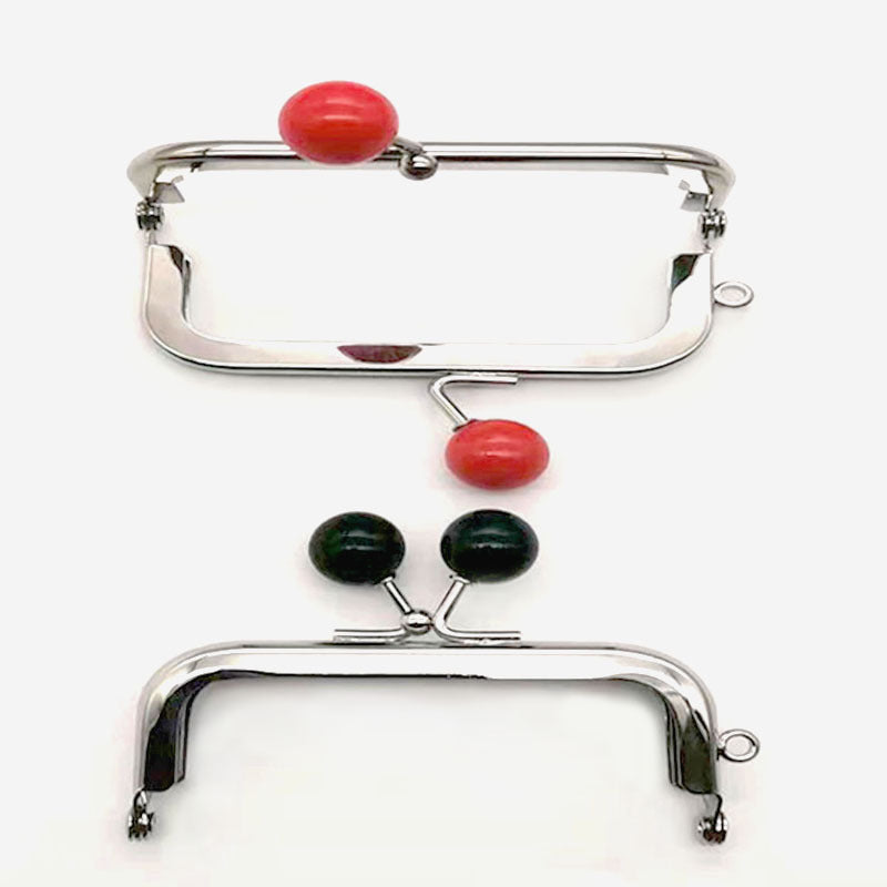 2 1/4 Inches Colorful Bobble Coin Shiny Silver Metal Purse Frame-102