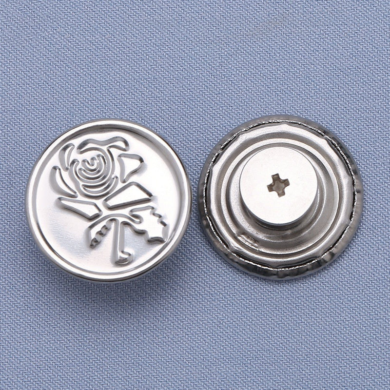 High-quality zinc metal jeans buttons for pants custom rivet button jeans metal logo-8