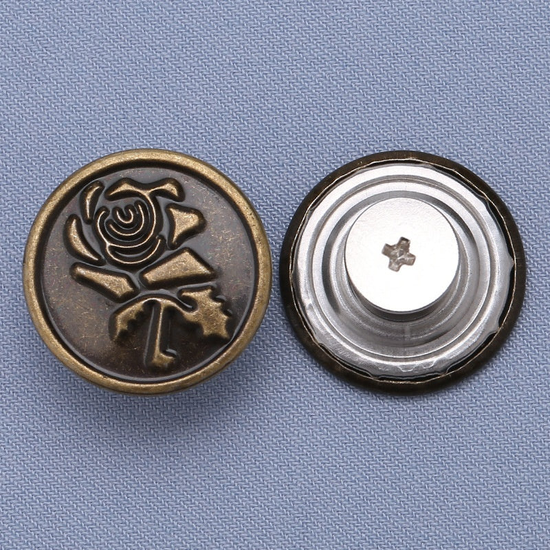 High-quality zinc metal jeans buttons for pants custom rivet button jeans metal logo-8