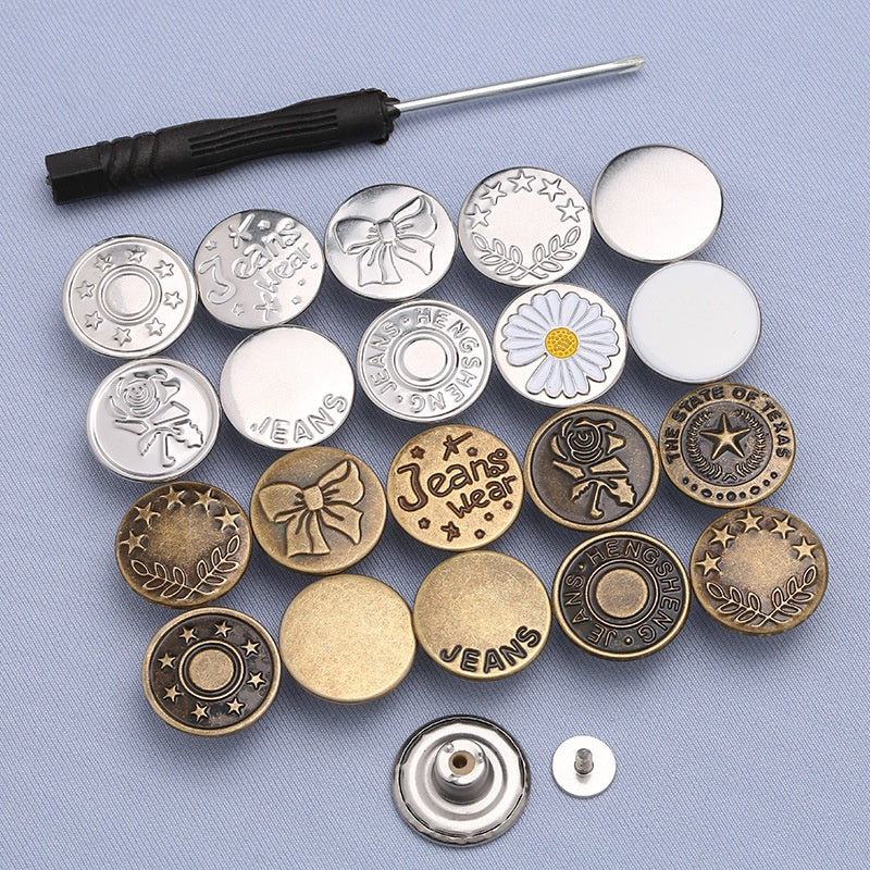 High-quality zinc metal jeans buttons for pants custom rivet button jeans metal logo-8
