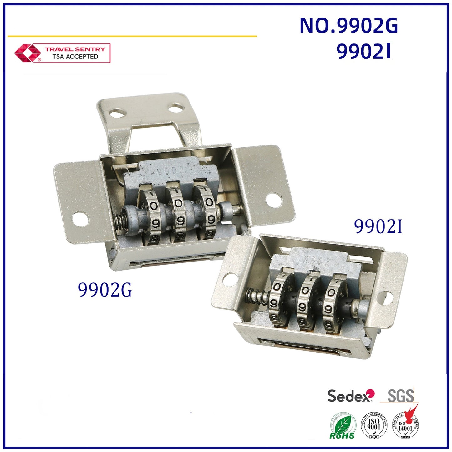 3-digit password security luggage lock protection box lock high quality metal jewelry built-in box lock-8