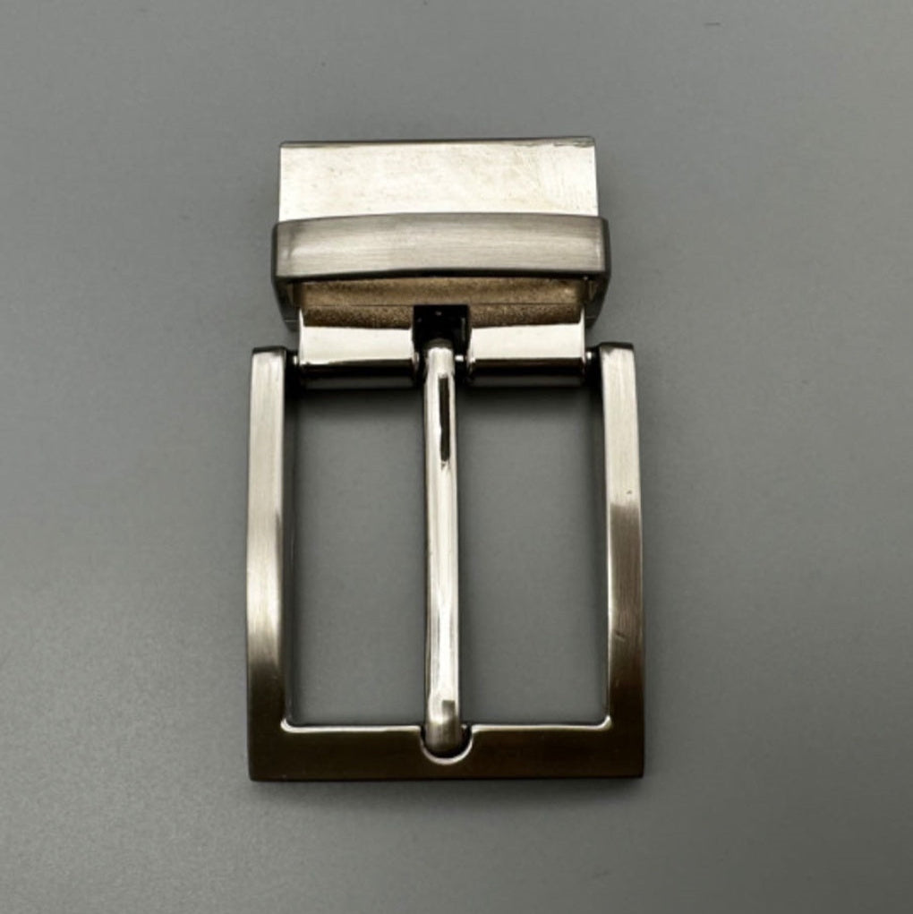 Zinc Alloy Wholesale Men's Reversible Jeans Belt with Custom Logo 3.5CM Rotary Pin Buckle 35mm Size Cheap Customizable Zinc Alloy Material-8