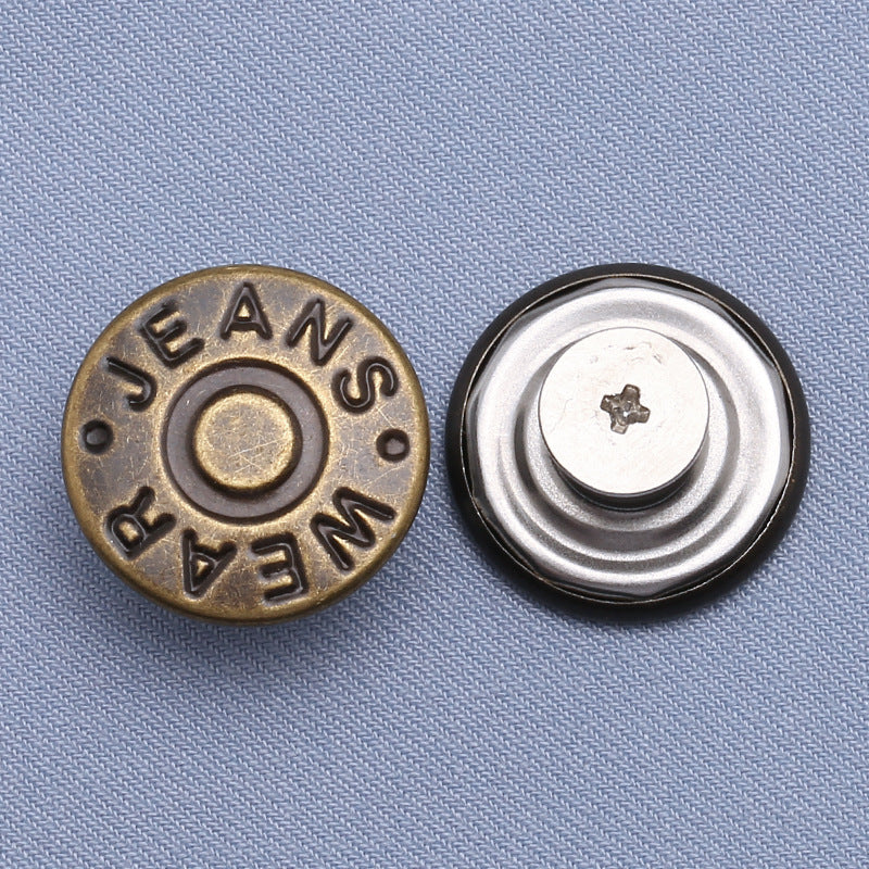 High-quality zinc metal jeans buttons for pants custom rivet button jeans metal logo-8
