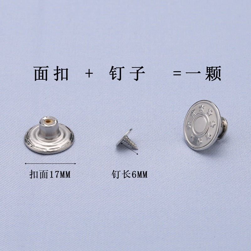 High-quality zinc metal jeans buttons for pants custom rivet button jeans metal logo-8