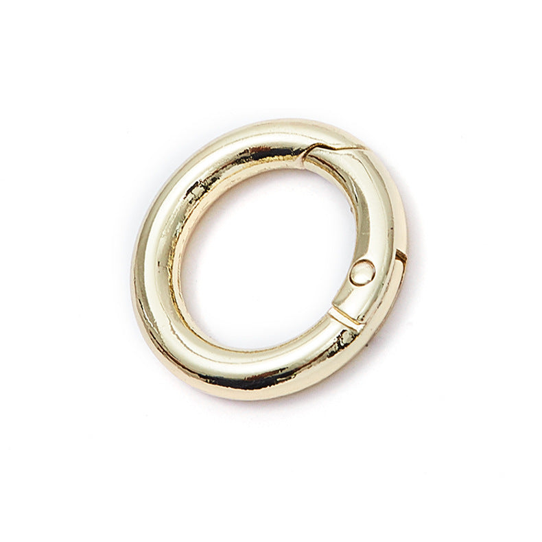 Factory Circle Snap Clip Hook O Ring Spring Gate Clasp Buckle Round Spring Carabiner for Keychain Handbag-8