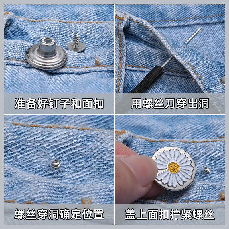 High-quality zinc metal jeans buttons for pants custom rivet button jeans metal logo-8