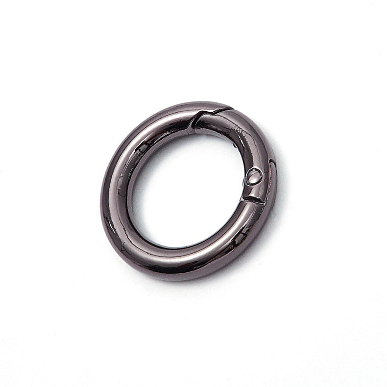Factory Circle Snap Clip Hook O Ring Spring Gate Clasp Buckle Round Spring Carabiner for Keychain Handbag-8