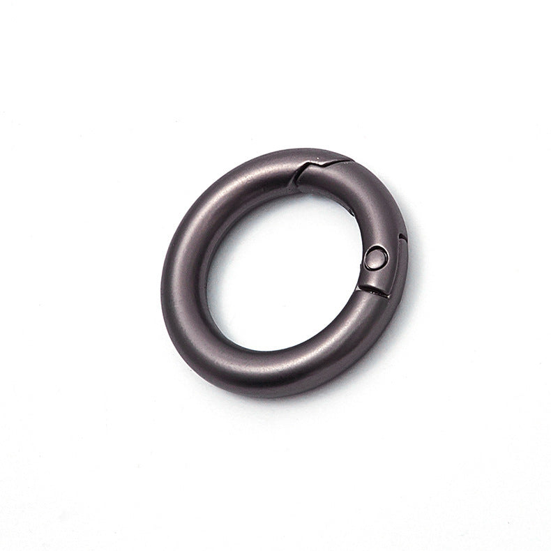 Factory Circle Snap Clip Hook O Ring Spring Gate Clasp Buckle Round Spring Carabiner for Keychain Handbag-8
