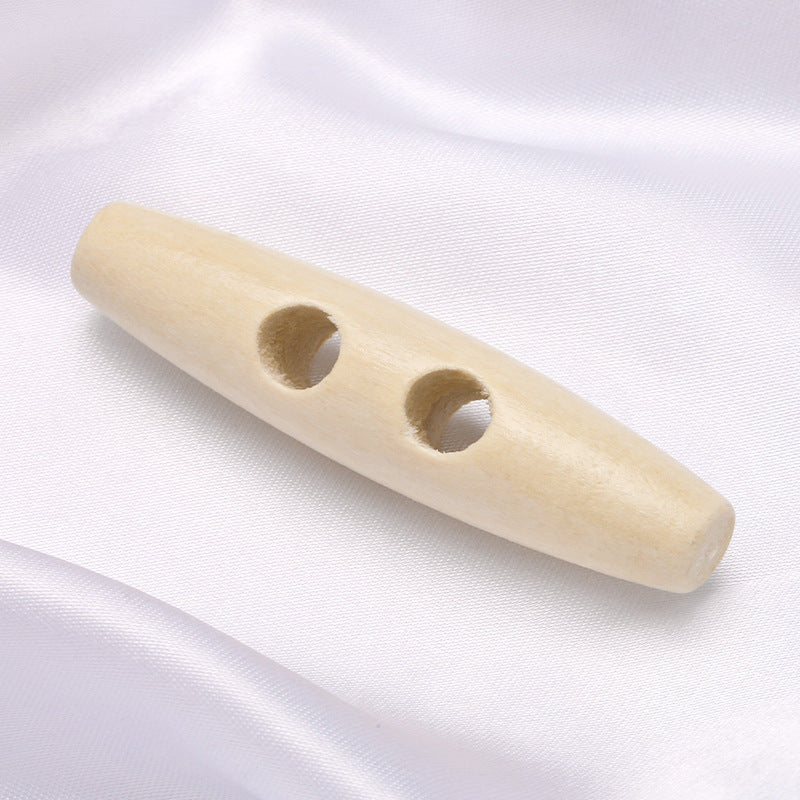 Wholesale Wooden Oval Shape Buttons Oval Wooden Coat Button with Two Holes-81